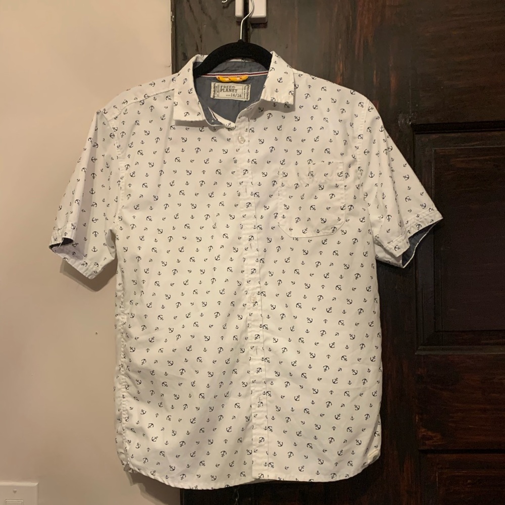 Free planet anchor dress shirt size 14